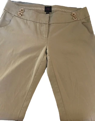Pantalón Mujer 2B Bebe Beige Talla Mediana, Decoración Encaje en la Cintura Bolsillos Foto 1 de 4