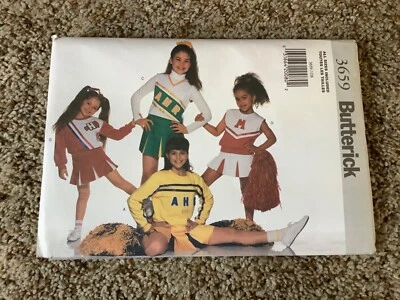 Butterick SEWING PATTERN 3659 Girls CHEERLEADING COSTUMES Sizes 4-14 UNCUT - Image 1 of 3