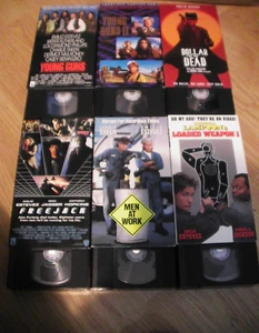 Young Guns 1&2-Freejack-Men at Work- VHS Lot - Picture 1 of 3