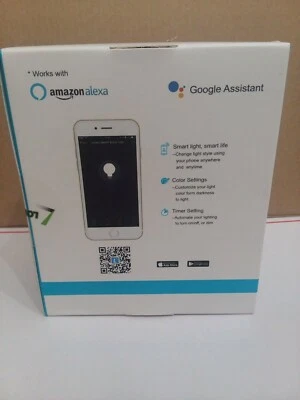 LÁMPARA INTELIGENTE LED LOHAS WI-FI REGULABLE MULTICOLOR Y SINTONIZABLE BLANCO E26 14W Foto 1 de 3