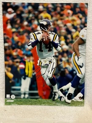 Foto 8x10 autografiada de colección de Brad Johnson Minnesota Vikings, ¡MUY BONITA! Foto 1 de 2