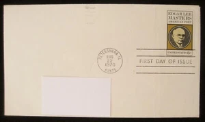 United States Stamps 1970 EDGAR LEE MASTERS AMER POET First Day of Issue Stamp   - Picture 1 of 4
