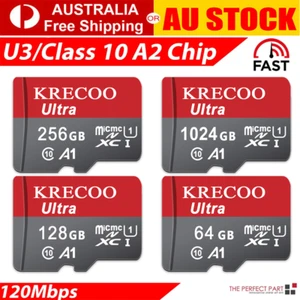 KRECOO Extreme Micro SD Card 64G 128GB 256GB Dash Cam Support 4K UHD GoPro - Picture 1 of 17