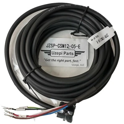 UZEPI JZSP-CSM12-05-E 5M, Fast Ship US Stock Power Cable for sgmps SGMAS sgmjv Yaskawa