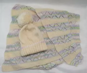 Hand knitted Made in Scotland Medium Hat & Tapered Scarf Set - Picture 1 of 3