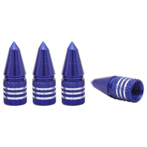 4 Pieces You.S Valve Caps Spike In Blue For Car Pkw Lkw Motorcycle - Picture 1 of 2