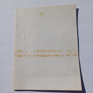 TEAC The White Paper On Tape (Recording) Technology Booklet 1974 RARE  - Bild 1 von 18