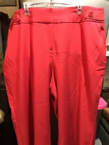 Lane Bryant The Allie Womens Red Dress Pants Size 26R - Picture 1 of 7