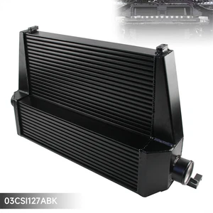Front Mount Intercooler For Audi A4 A5 2.0T S4 S5 3.0T B9 EVO3 Tube & Fin Black - Picture 1 of 8