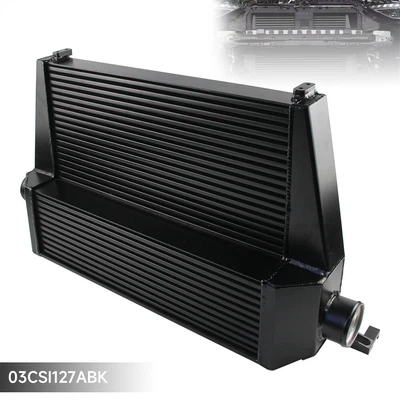 Front Mount Intercooler For Audi A4 A5 2.0T S4 S5 3.0T B9 EVO3 Tube & Fin Black - Image 1 of 4