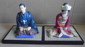 Hakata Urasaki Wedding Figurines Bride and Groom Made in Japan - Picture 1 of 24