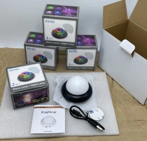 (4 Pack) New KisMee Party Disco Lamp / Night Lamp (EV-G3) 2 in 1 - Picture 1 of 4