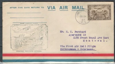 CANADA BRITISH COMMONWEALTH 1ST FLIGHT AIR MAIL COVER TO MONTREAL   LOT (BCL 31) - Image 1 of 2