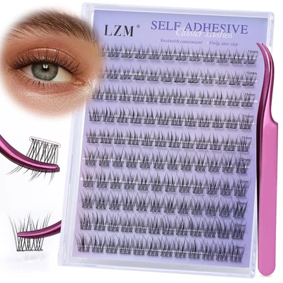 BESUCHE DEN LZM-STORE LZM Selbstklebende Wimpern C Curl 120Pcs Wimpern Selbstklebend 10-13Mm Wimpern E