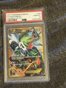 2017 POKEMON KOREAN FA/SHAYMIN EX THE BEST OF XY #188 GEM MT graded 10 - Picture 1 of 2
