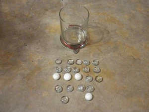 Vetro decorativo 4" x 4" con nastro legato piccolo cuore amore e 21 gemme vetro - Foto 1 di 8