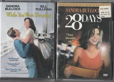 While You Were Sleeping & 28 Days DVDs 2 NEW SEALED Sandra Bullock Classics - Image 1 of 2