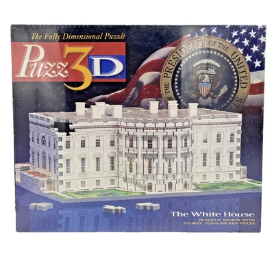 Rompecabezas The White House - Puzz 3D 443 piezas - 1995 Milton Bradley / Wrebbit Foto 1 de 4