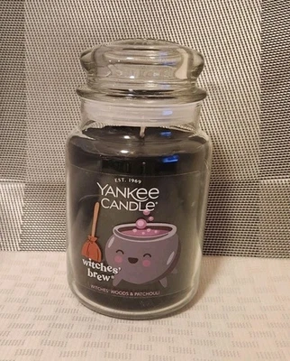 🌟Brand New Yankee Candle Witches' Brew 22oz Black Jar Candle PATCHOULI scented  - Image 1 of 4