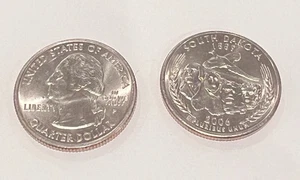 2006 South Dakota Quarter 2 error Broken wing & Washington eye patch Uncirculate - Picture 1 of 5