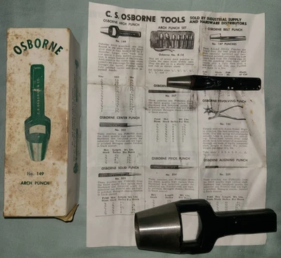 Vtg C. S. Osborne Tools Arch Punch No. 149 (1 3/8) & Belt Punch No. 147 (2A) - Image 1 of 4