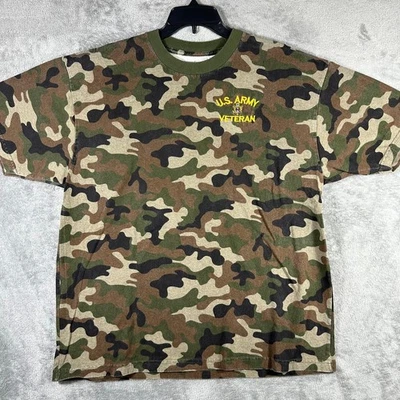 Camiseta gráfica con estampado de camuflaje de veterano del ejército de Estados Unidos camuflaje patriótico militar Foto 1 de 4