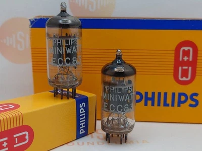 Mullard ECC83 12AX7 Short Plates O-getter Matched Pair - Blackburn 1964 I63 -NOS - Image 1 of 4