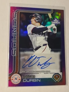 Autógrafo debut Topps Pro 2025 Caleb Durbin #PD-160 lámina púrpura 160/299 sonidos - Imagen 1 de 2