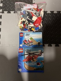 Lego City 7206 Fire Helicopter (99% Complete) (With Instructions)