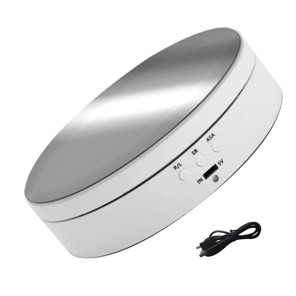 1Pc Rechargable 360° Rotating Display Stand Jewelry Photography Show Holder - Image 1 of 4