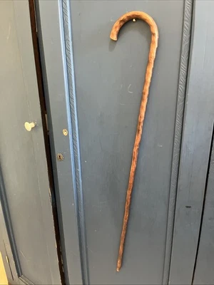 34” Vintage Antique hand made KNOTTY knobby WOOD Walking CANE STICK very strong - Image 1 of 4