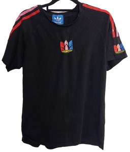 Camiseta Adidas Negra Multicolor Rayas Talla S - Imagen 1 de 5