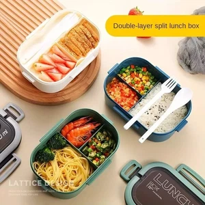 Lunchbox Mit Besteck Für Büroangestellte,Rechteckige Mikrowellen-Bento-Box,DE - Bild 1 von 7