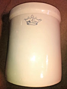 Antique 4 Gallon Stoneware Glaze Pottery Crock - Picture 1 of 9