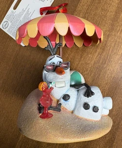 NUEVO 2014 DISNEY STORE CUADERNO DE BOCETOS CONGELADO OLAF BEBIDA TROPICAL Y ADORNO PARAGUAS - Imagen 1 de 7