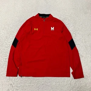 Chaqueta cortavientos Maryland Terrapins para hombre roja mediana 1/4 cremallera NCAA Under Armour - Imagen 1 de 15