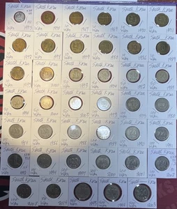 1967 - 2014 Südkorea 1, 5, 10, 50, 100 & 500 Won ss - bu 41 Münzen Lot - Bild 1 von 19