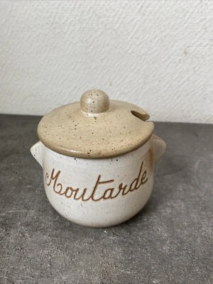 Ancien Petit Pot Moutarde Gres Du Marais Deco Cuisine Table  - Photo 1/4