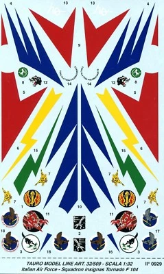 TAURO MODEL TM32/509 STEMMI A.M.I. PER F104 E TORNADO SCALA 1:32 - Immagine 1 di 3