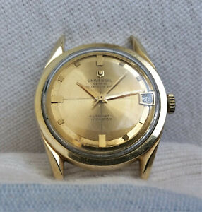 Vintage Swiss Universal Geneve Polerouter watch, 215-1, not running, for project