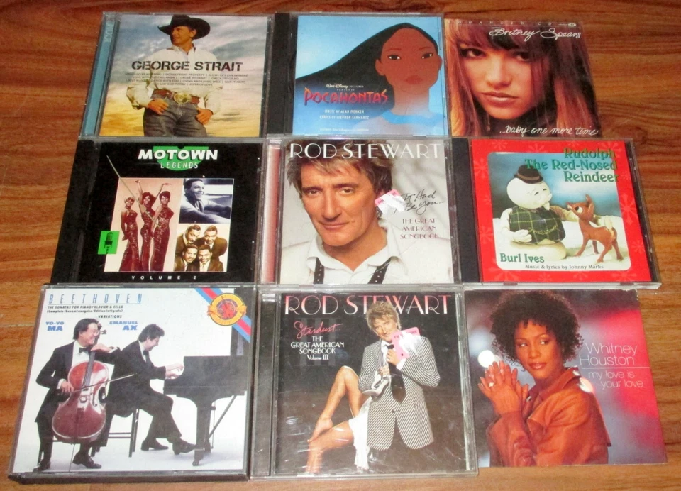9 CD Lot yo yo ma george strait motown britney spears christmas Foto 1 de 1
