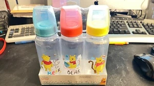Disney Baby Winnie The Pooh paquete de 3 botellas 9 oz flujo medio libre de BPA nuevo - Imagen 1 de 3