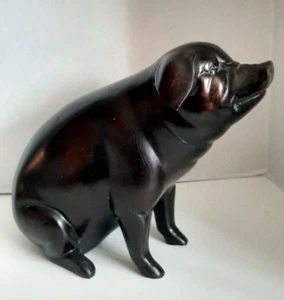 Schwein Figur Bronzefarben 7" x 10" x 4" - Bild 1 von 17