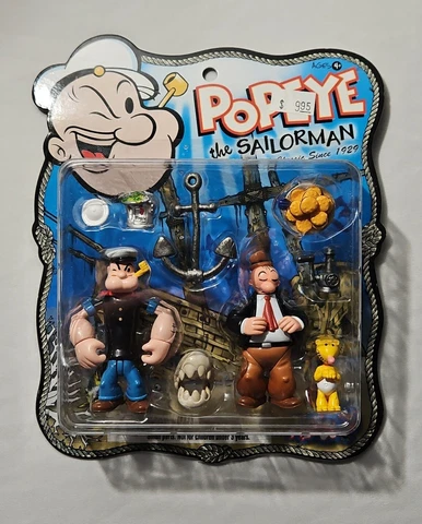 Vintage 2004 Mezco Popeye The Sailorman Popeye & Wimpy Figures NOS Cover