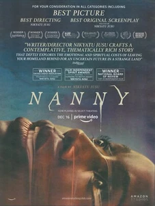 2022 NIKTATU JUSU best picture PRINT AD director NANNY Prime Video Amazon - Picture 1 of 1