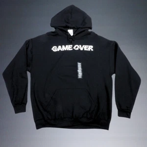 FIVE NIGHTS AT FREDDY'S FNAF GAME OVER BLACK PULL OVER HOODIE ADULT SZ XL NWT - Picture 1 of 3