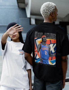 Shai Gilgeous Alexander OKC Thunder Retro NBA Graphic Tee Shirt Basketball Gift - Picture 1 of 15