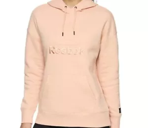 REEBOK Mujer Grande Logo Sudadera con Capucha con Bolsillo, Polvoriento Coral Talla Grande - Imagen 1 de 3