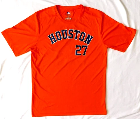 Genuine Merchandise Men's Altuve #27 Houston Astros Orange Dry Wick TShirt SZ L Cover