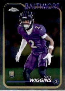 Card 227 Nate Wiggins Baltimore Rookie RC Base Topps Chrome Football 2024 - Bild 1 von 1
